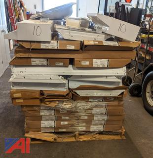 Fluorescent Light Fixtures, Some New/Old Stock, Stainless Steel Sinks & Vents