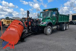 2004 International 7600 Dump Truck with 13' One Way Plow & 12' Wing
