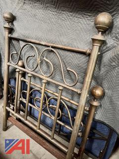 Antique Twin Size Brass Bed