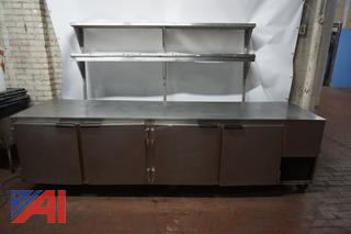 10' Stainless Steel Refrigerated Prep Table with Shelves