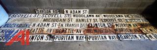 Vintage Steel Street Signs
