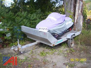 1996 Skidoo Rotax 583 Snowmobile with Trailer