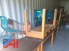 (5) Science Tables and (Approx. 35-40) Mismatched Elementary Desks