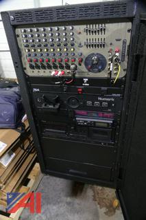 (#2) Audio Cabinet/Cart And Broadcasting Equipment