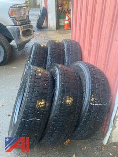 (6) Continental 225/70R19.5 Tires
