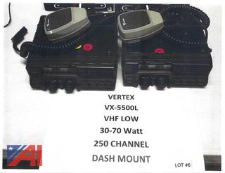 (3) Vertex VX-5500L Low Band Mobile Radios