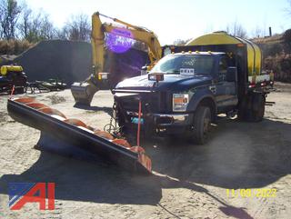 2008 Ford F450 Super Duty Stake Dump Truck with Plow