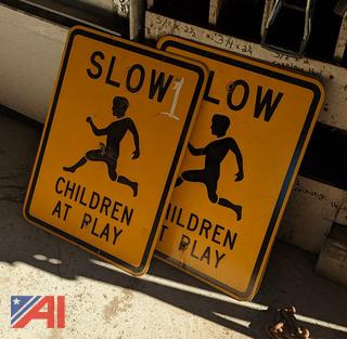 (3) Children at Play Signs
