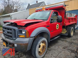 2005 Ford F550 XL Super Duty Dump Truck with Plow