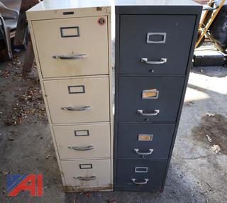 (2) Standard 4 Drawer File Cabinets