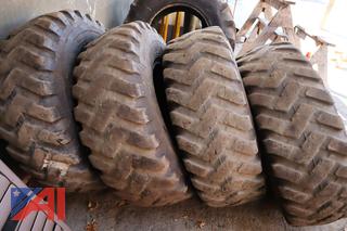 (4) Bridgestone 17.5R25 Grader Tires