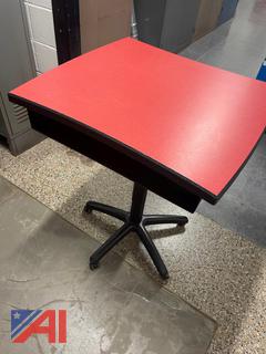(13) Rolling, Adjustable Height Student Desks