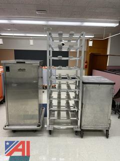 (2) Mobile Kitchen Sheet Pan Transport Cabinets and More