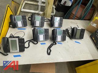 (7) Mitel 5330e IP & 8568 Phones