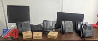 (6) Allworx Telephones & (2) Computer Monitors