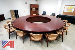 13' Circular Conference Table & Chair Group