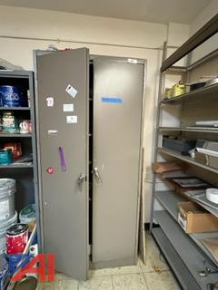 (4) Metal Supply Cabinets