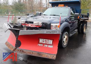 2015 Ford F450 Super Duty Dump Truck with V-Plow