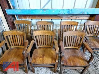 (7) Old "Court Room" Chairs