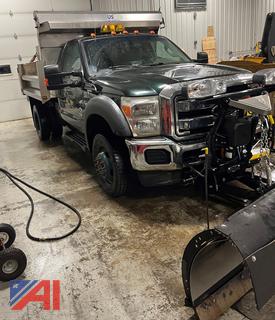 2013 Ford F550 1 Ton Dump Truck with Plow and Sander
