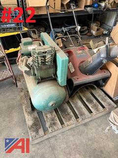 (#22) Pallet with Speed-Aire Compressor and Toro 3650 Snow Blower