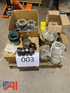 (#3) Threaded Flange Clamps and More, New/Old Stock