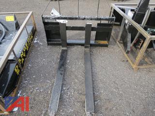 Skid Steer Mounted Pallet Forks