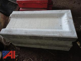 (4) Concrete Down Spout Pads, New/Old Stock