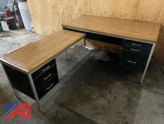 Office Desk with Metal/Wood Top