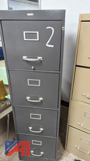 (9) Metal Filing Cabinets & (2) Double Door Cabinet