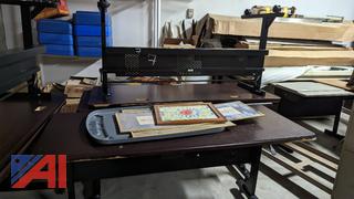 (7) 5' Wooden Top Computer Tables