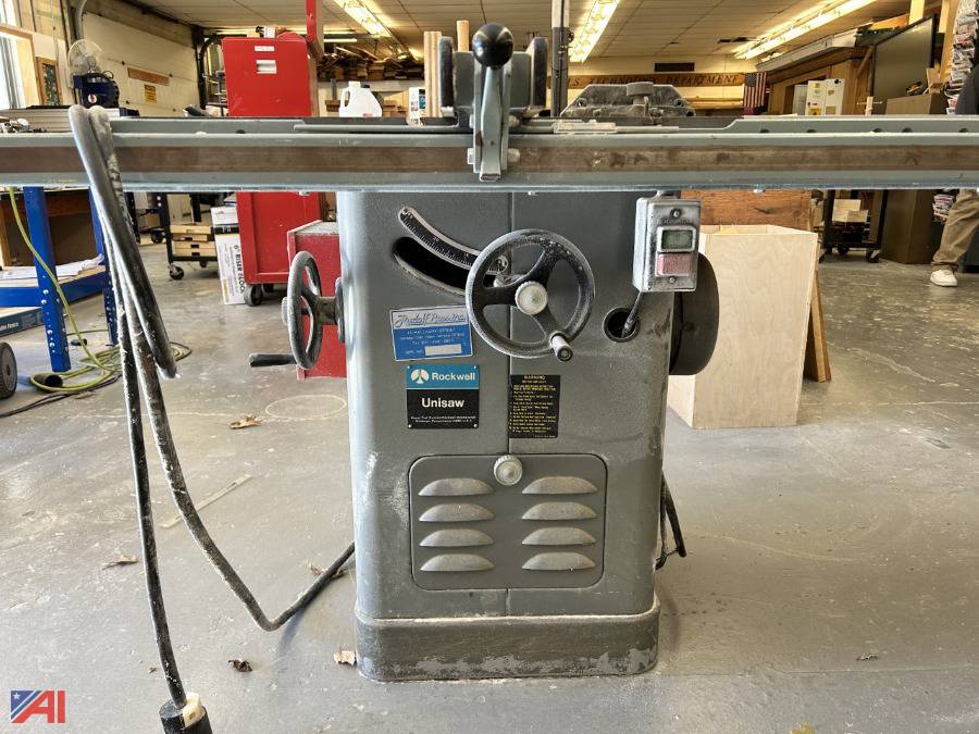 Auctions International Auction Farmingdale UFSD, Long IslandNY 31931 ITEM Rockwell Unisaw