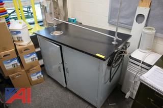 Science Lab Counter & Oak Teachers Desk
