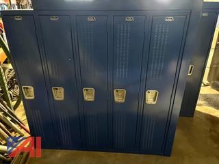 (3) Groups of Blue School Lockers