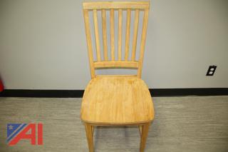 (12) Wood Kitchen Chairs