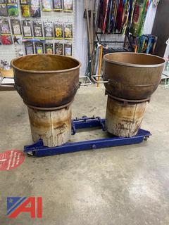 Twin 24" Copper Kettle Cookers