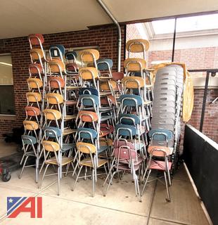 Large Lot of Student Chairs