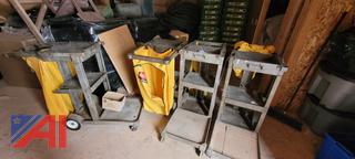 (4) Rubbermaid Janitor Carts