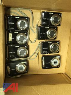 (1) Box of Older Digital Cameras