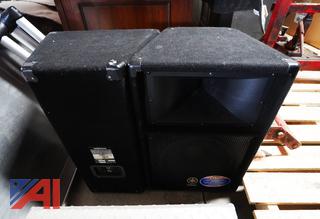 (1) Pair of Yamaha #S112V Loud Speakers & Stands