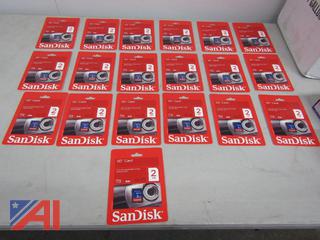 (19) SanDisk 2GB SD Cards, New
