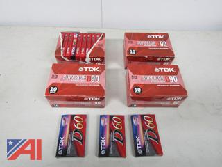 (40) TDK Superior D90 Audio Cassettes and (3) TDK D60 Cassettes, New