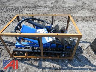 Skid Steer Mounted Auger with (3) Bits