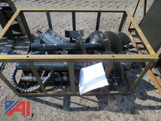 Skid Steer Mounted Auger with (3) Bits