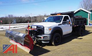 2015 Ford F450 Super Duty Dump Truck with Plow & Spreader