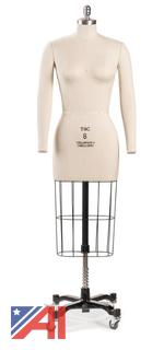 (4) Professional Female Half Body Dress Forms with Collapsible Shoulders and Removable Arms