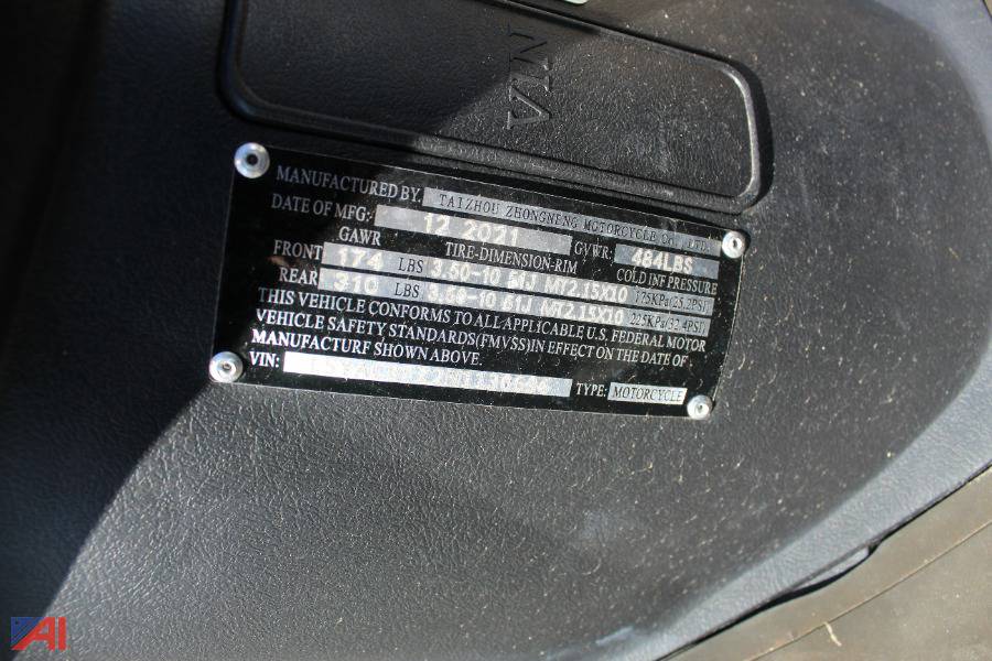 2022 Taizhou Zhongneng Wolf RX-50 Scooter Auction | Auctions