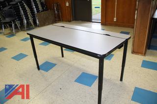 (7) Computer Tables & (6) Trapezoid Tables