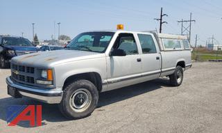1995 Chevy 3500 Crew Cab Pickup Truck with Cap