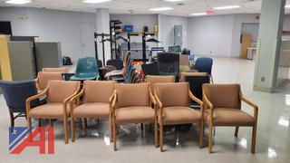 (4) Coat Racks, Stacking & Folding Chairs